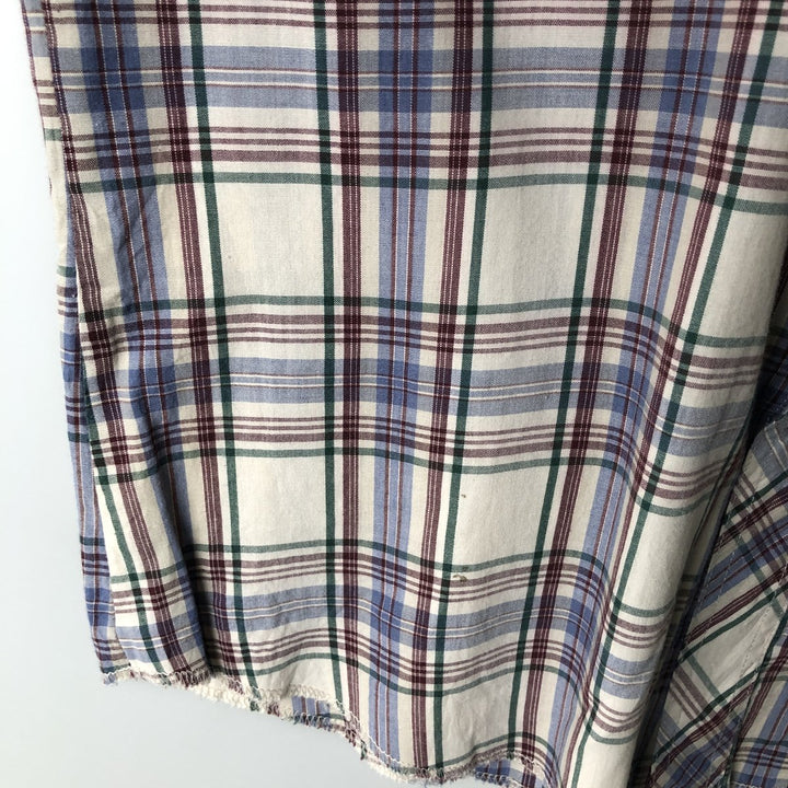 ~90'S Wrangler Western Shirt, Check Pattern, Long Sleeve, Women's Size L (approx.), Vintage unclear ivory Vintage Second Hand