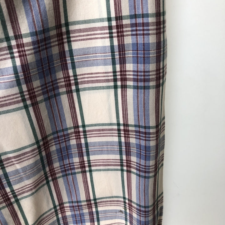 ~90'S Wrangler Western Shirt, Check Pattern, Long Sleeve, Women's Size L (approx.), Vintage unclear ivory Vintage Second Hand