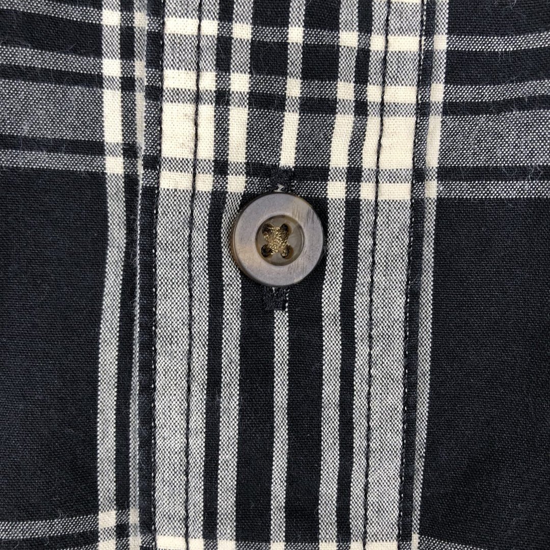 Carhartt RELAXED FIT Check Pattern Button-down Short Sleeve Work Shirt, Men's XL cotton black type Vintage Second Hand