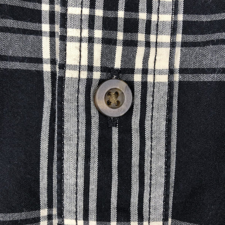 Carhartt RELAXED FIT Check Pattern Button-down Short Sleeve Work Shirt, Men's XL cotton black type Vintage Second Hand