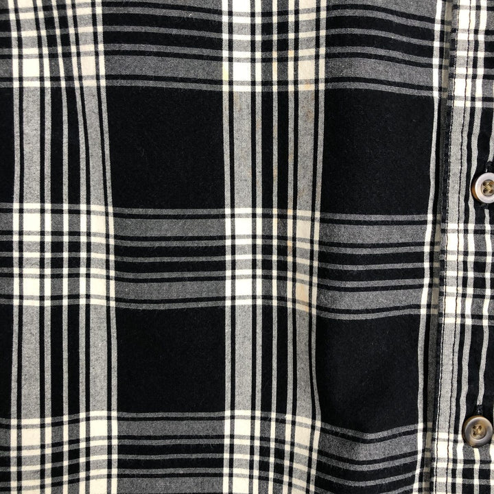 Carhartt RELAXED FIT Check Pattern Button-down Short Sleeve Work Shirt, Men's XL cotton black type Vintage Second Hand