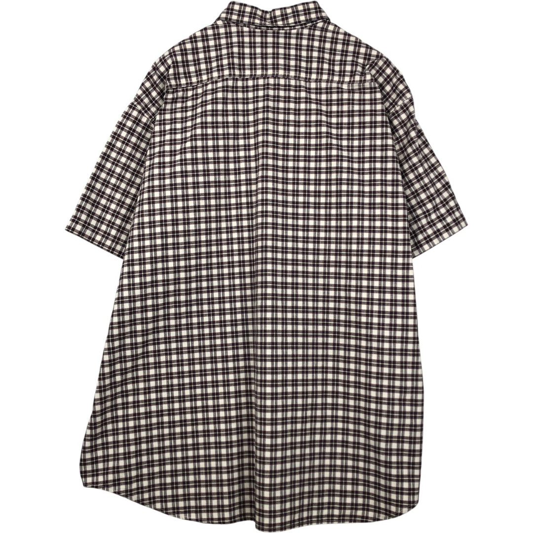 Carhartt Check Pattern Button-down Short Sleeve Work Shirt, Men's XXL unclear Beige type Vintage Second Hand