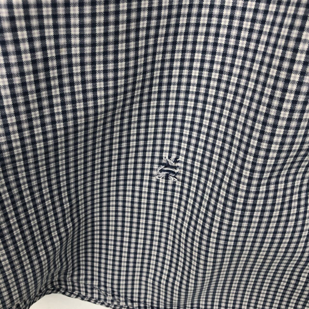 Carhartt Check Pattern Short-Sleeve Button-Down Work Shirt, Men's Size XL (approx.) cotton blue type Vintage Second Hand