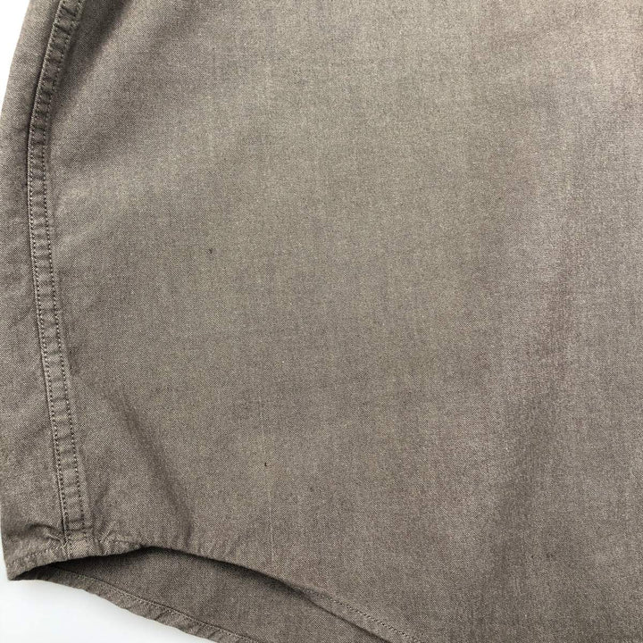 Carhartt button-down short-sleeve work shirt, men's XL size cotton Khaki type Vintage Second Hand