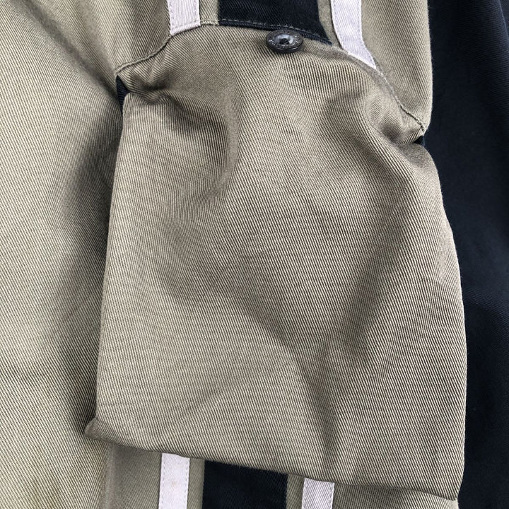 Harley-Davidson Short-Sleeve Open-Collar Work Shirt, Men's Size XL (approx.) cotton Khaki type Vintage Second Hand