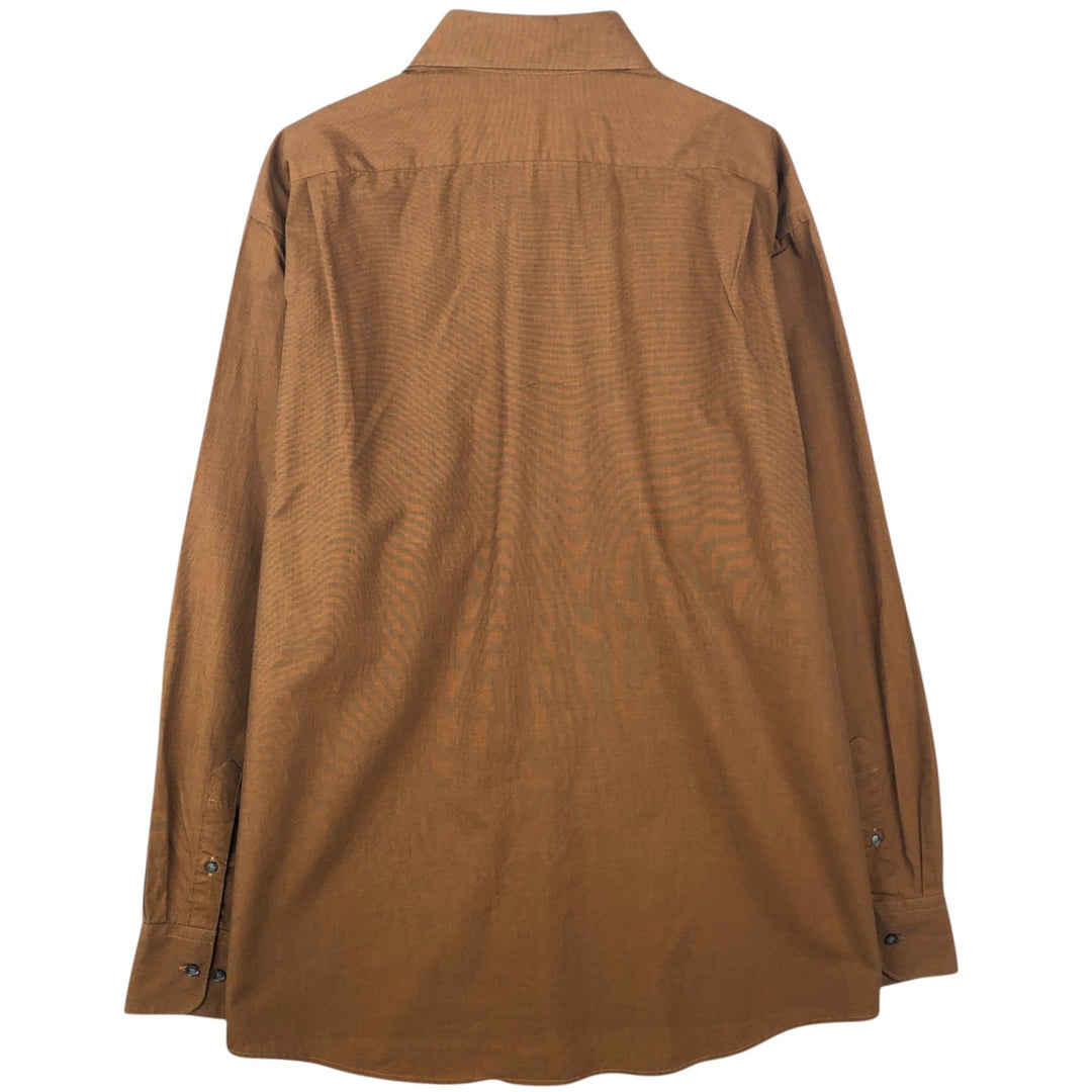 Lacoste long-sleeved cotton shirt, men's size L (approx.) cotton brown type Vintage Second Hand