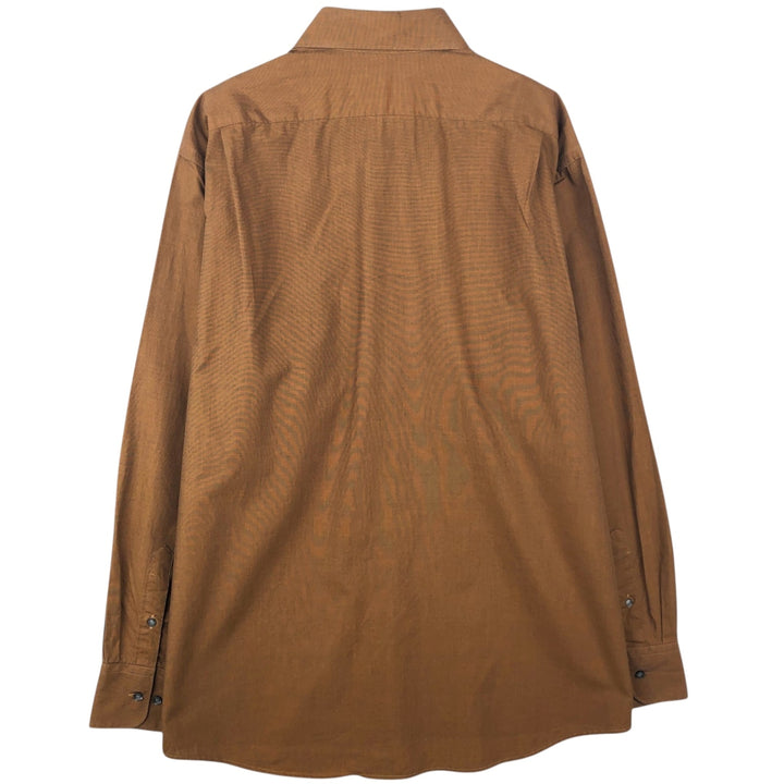 Lacoste long-sleeved cotton shirt, men's size L (approx.) cotton brown type Vintage Second Hand