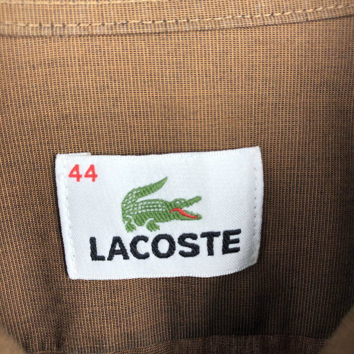 Lacoste long-sleeved cotton shirt, men's size L (approx.) cotton brown type Vintage Second Hand