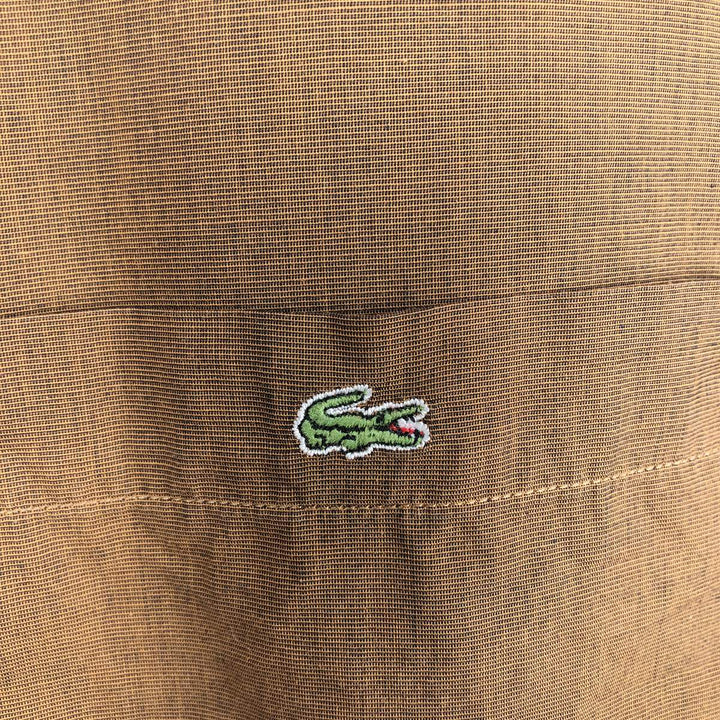 Lacoste long-sleeved cotton shirt, men's size L (approx.) cotton brown type Vintage Second Hand