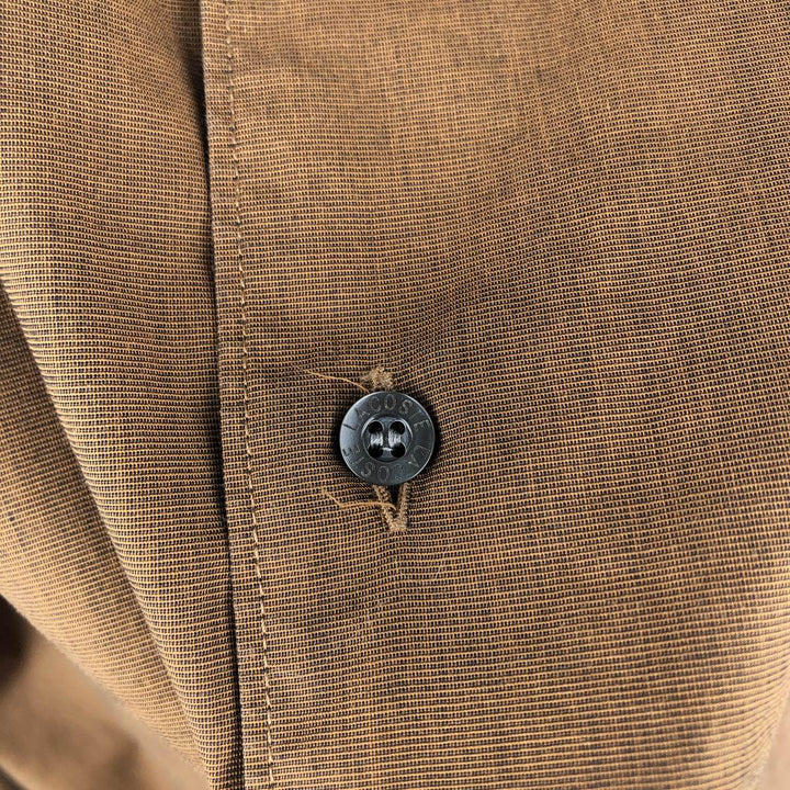 Lacoste long-sleeved cotton shirt, men's size L (approx.) cotton brown type Vintage Second Hand