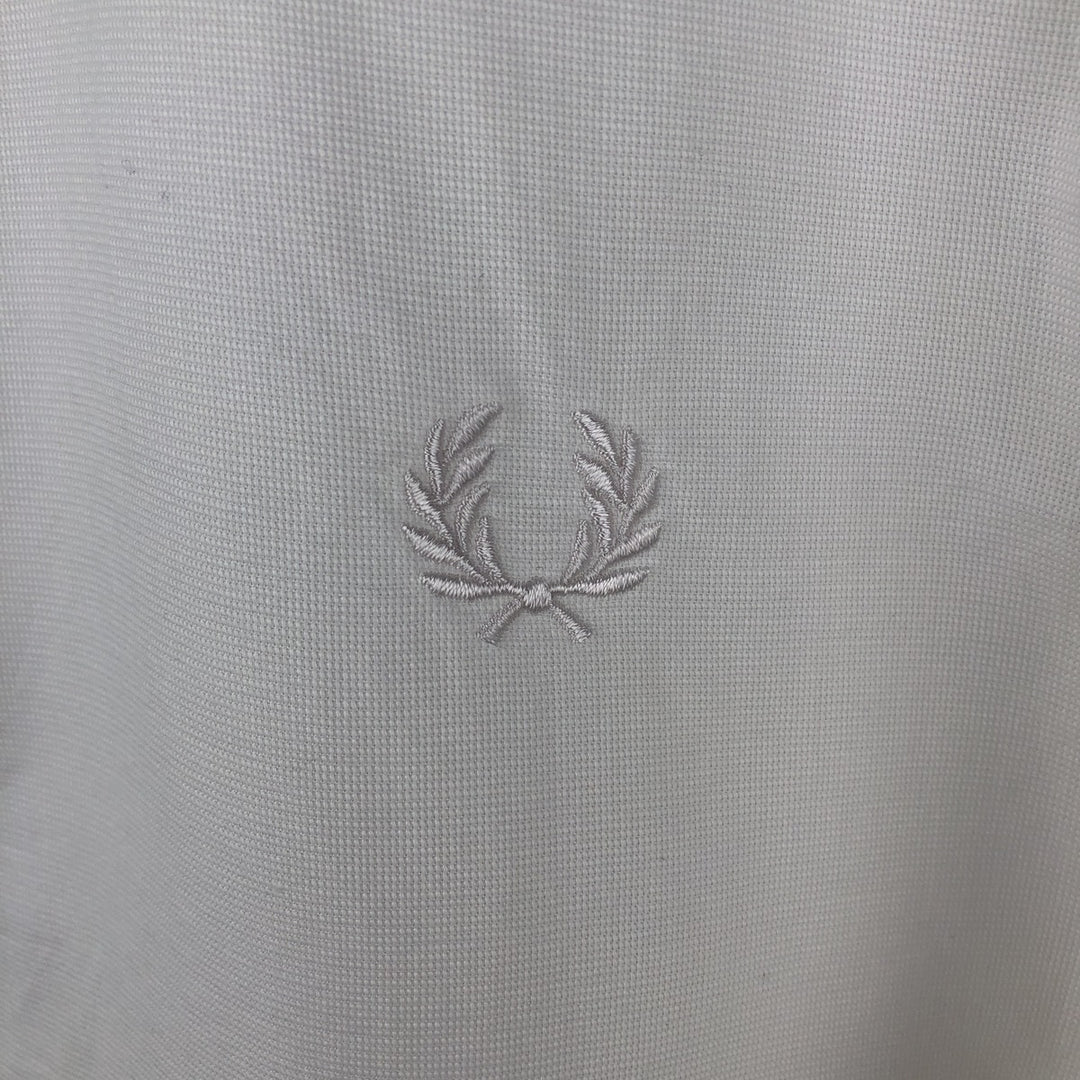 Fred Perry long-sleeved cotton shirt with hidden button-down collar, men's size L (approx.) cotton white type Vintage Second Hand