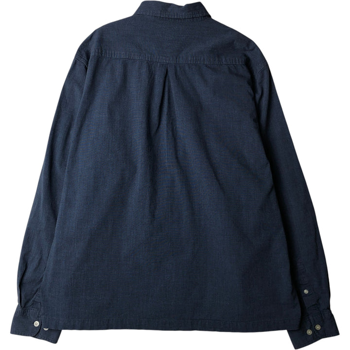 Vintage 90'S Timberland long-sleeved cotton shirt, size L, men's cotton navy blue type Vintage Second Hand