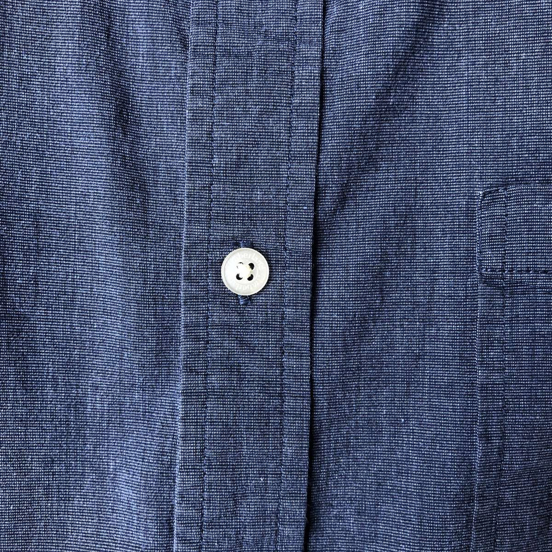 Vintage 90'S Timberland long-sleeved cotton shirt, size L, men's cotton navy blue type Vintage Second Hand
