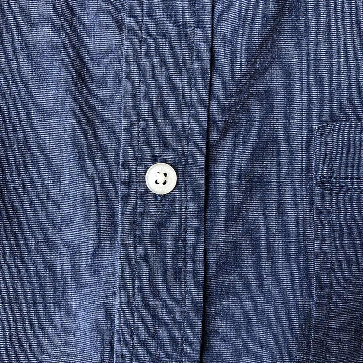 Vintage 90'S Timberland long-sleeved cotton shirt, size L, men's cotton navy blue type Vintage Second Hand