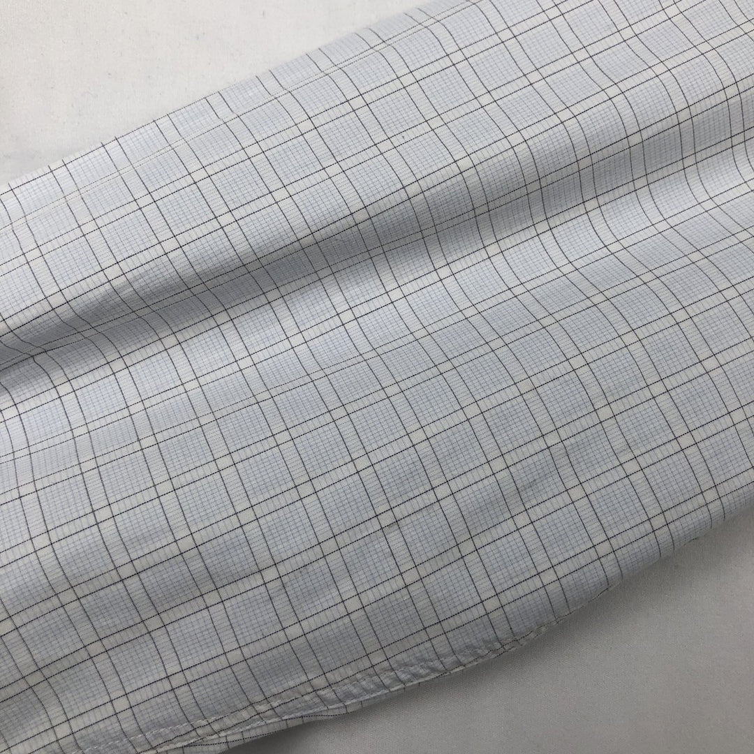 Lacoste LACOSTE Long Sleeve Button Down Check Shirt Men's Size L cotton Blue type light blue Vintage Second Hand
