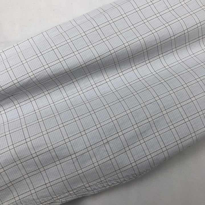 Lacoste LACOSTE Long Sleeve Button Down Check Shirt Men's Size L cotton Blue type light blue Vintage Second Hand