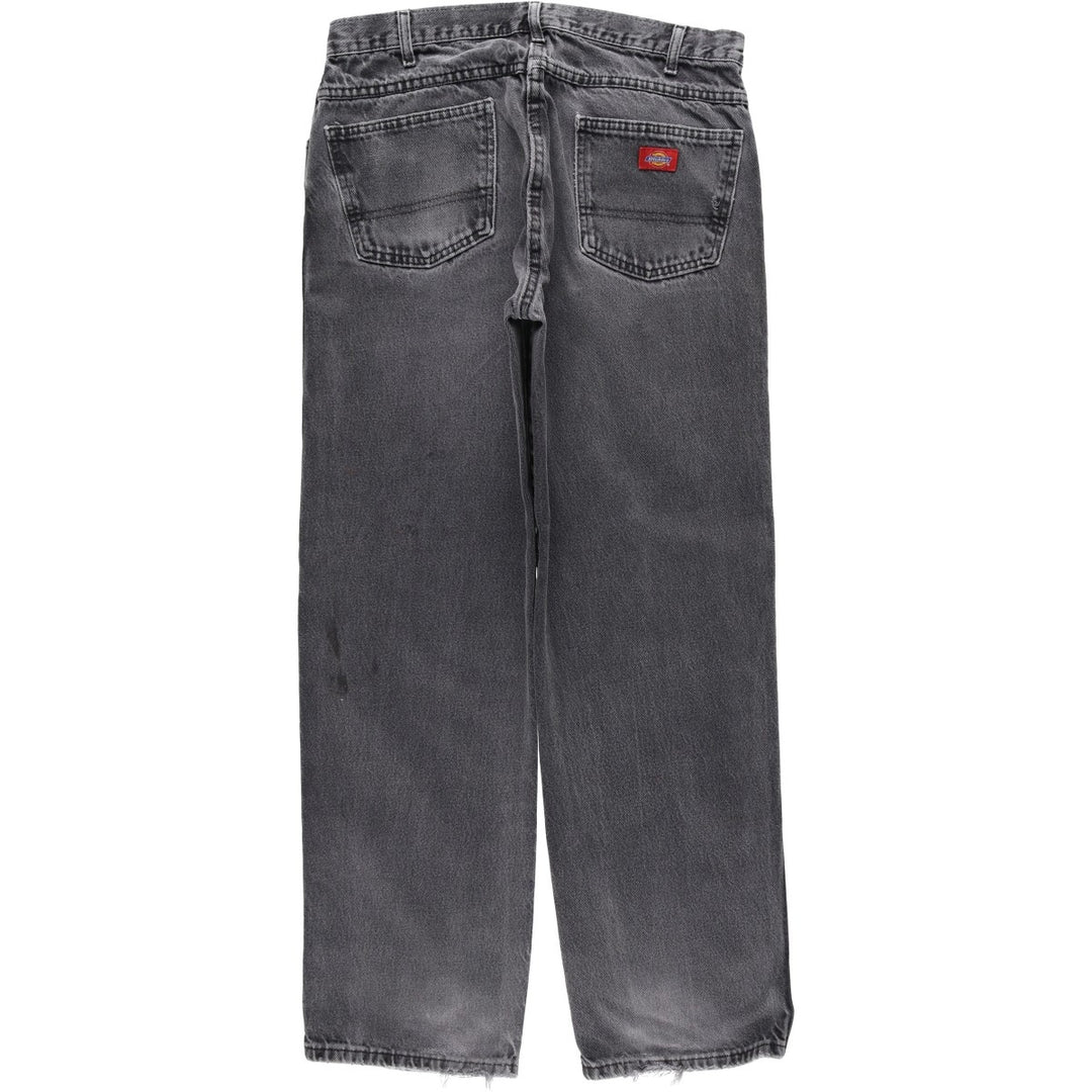 Dickies Black Denim Straight Leg Jeans, Men's Size W34 (approx.) cotton black type Vintage Second Hand
