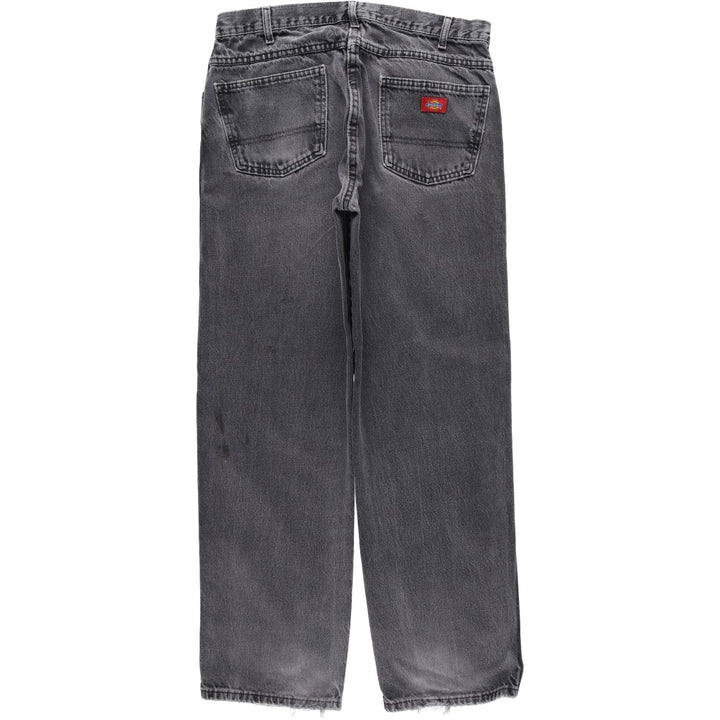 Dickies Black Denim Straight Leg Jeans, Men's Size W34 (approx.) cotton black type Vintage Second Hand