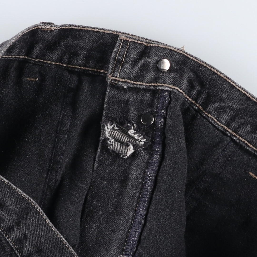 Guess Black Denim Tapered Jeans, Men's Size W34 (approx.) cotton black type Vintage Second Hand