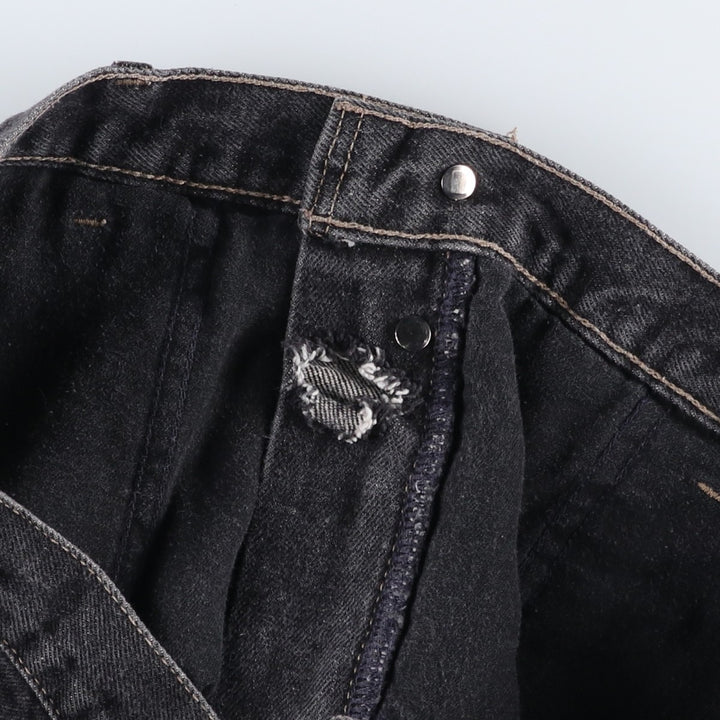 Guess Black Denim Tapered Jeans, Men's Size W34 (approx.) cotton black type Vintage Second Hand