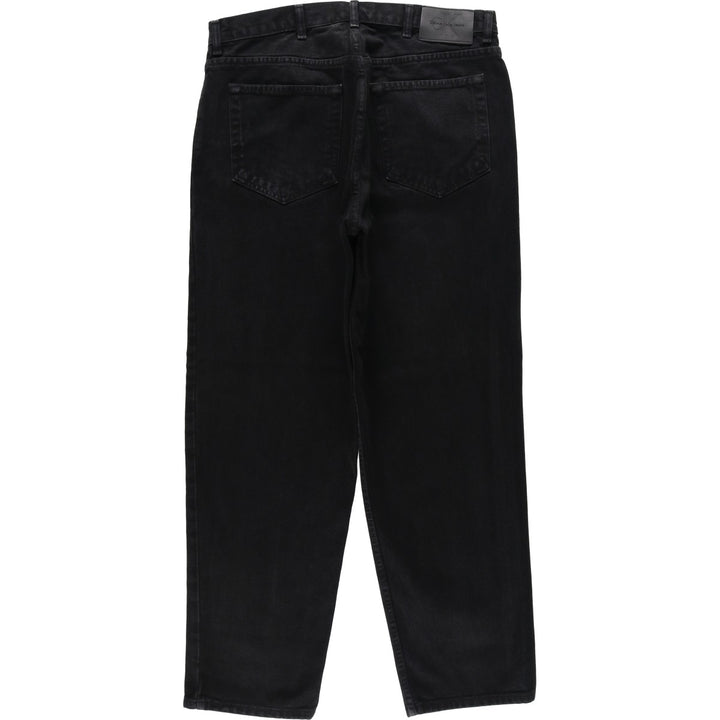 90s-00'S Calvin Klein Jeans, Black Denim Tapered Jeans, Men's W36 (approx.), Vintage cotton black type Vintage Second Hand