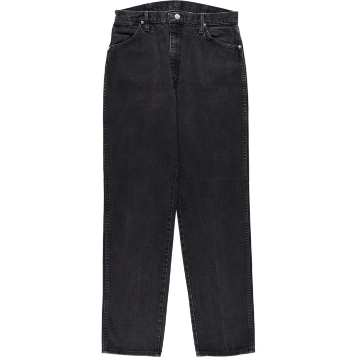 1990'S Wrangler Black Denim Straight Leg Jeans, Made in USA, Women's Size XL (W31 equivalent), Vintage cotton black type Vintage Second Hand
