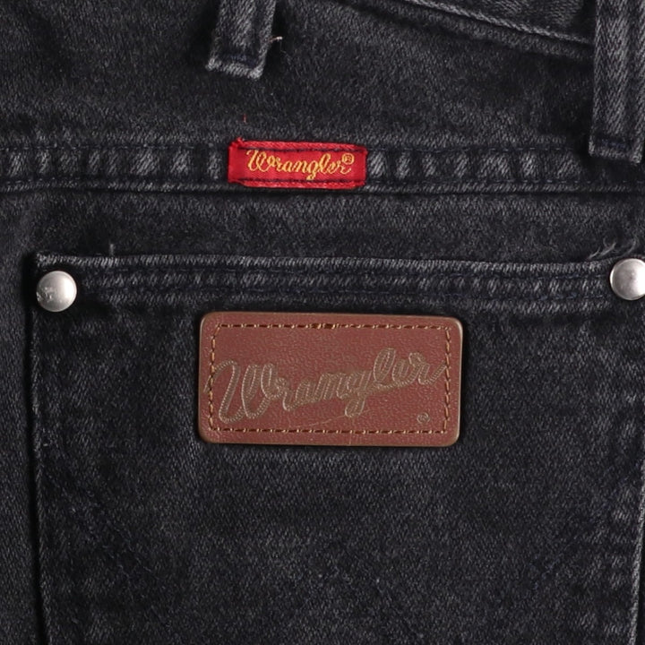 1990'S Wrangler Black Denim Straight Leg Jeans, Made in USA, Women's Size XL (W31 equivalent), Vintage cotton black type Vintage Second Hand