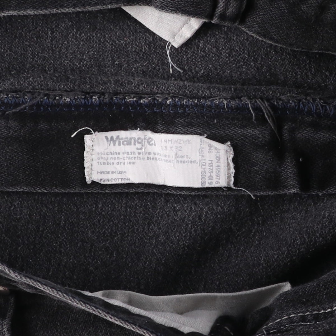 1990'S Wrangler Black Denim Straight Leg Jeans, Made in USA, Women's Size XL (W31 equivalent), Vintage cotton black type Vintage Second Hand