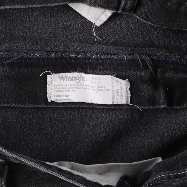 1990'S Wrangler Black Denim Straight Leg Jeans, Made in USA, Women's Size XL (W31 equivalent), Vintage cotton black type Vintage Second Hand