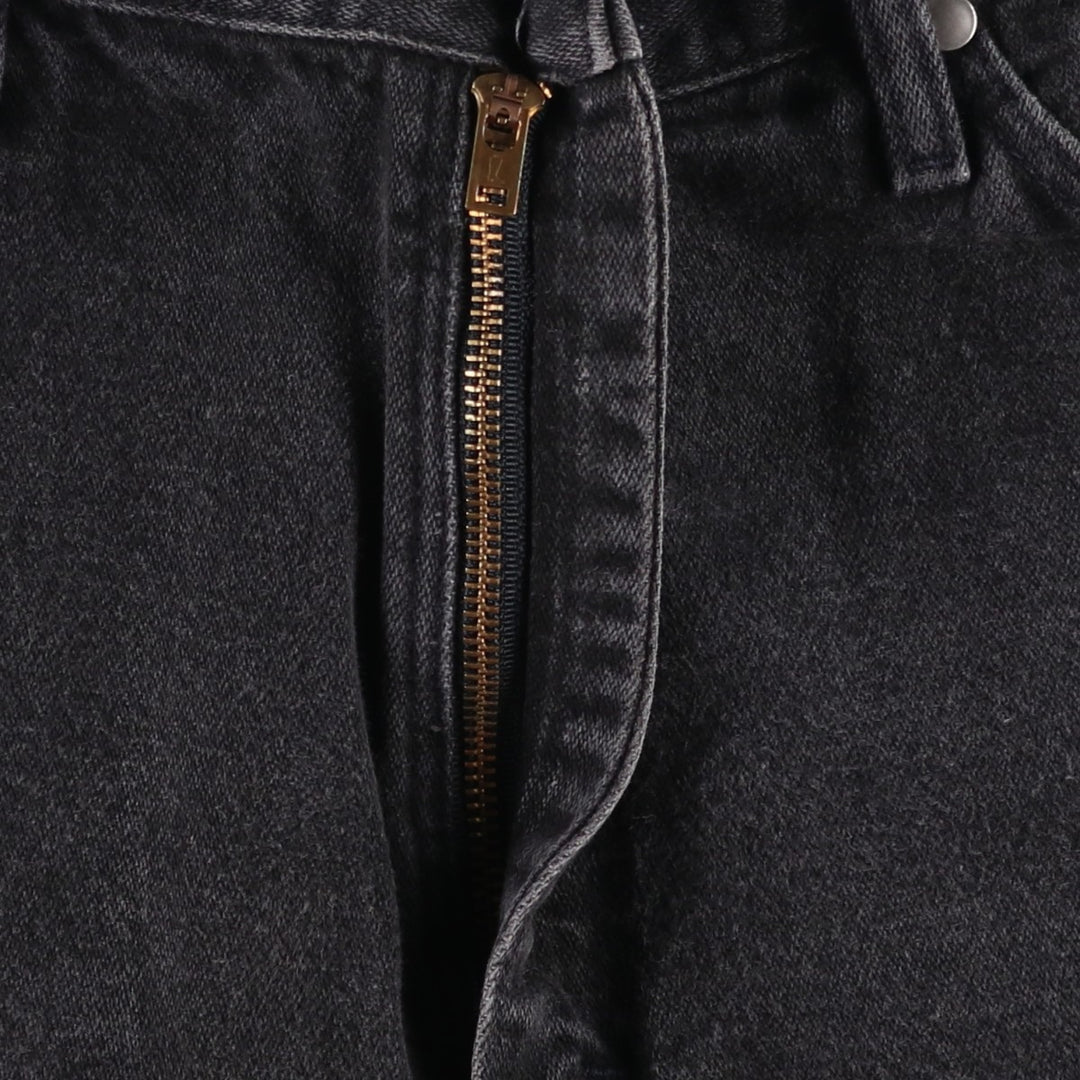 1990'S Wrangler Black Denim Straight Leg Jeans, Made in USA, Women's Size XL (W31 equivalent), Vintage cotton black type Vintage Second Hand