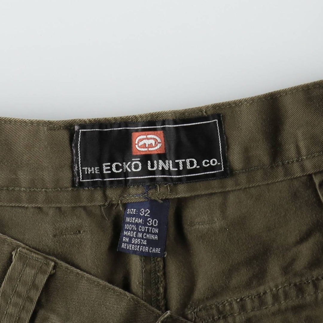 ECKO UNLTD. Custom Patch Chino Cargo Pants, Men's Size W31 (approx.) cotton Khaki type Vintage Second Hand