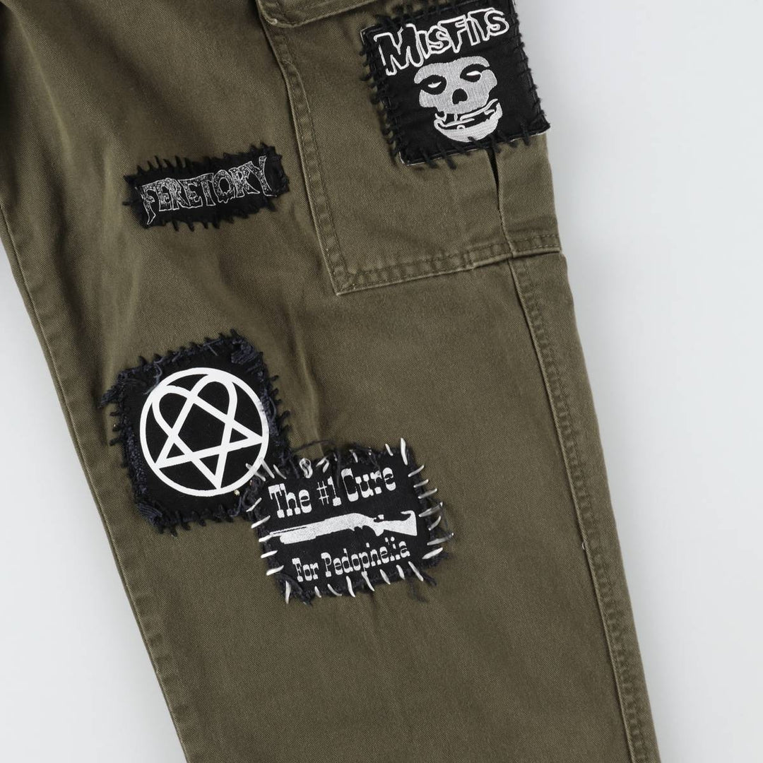 ECKO UNLTD. Custom Patch Chino Cargo Pants, Men's Size W31 (approx.) cotton Khaki type Vintage Second Hand