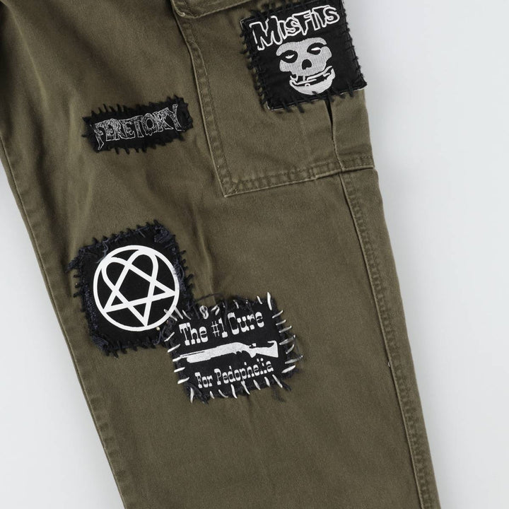 ECKO UNLTD. Custom Patch Chino Cargo Pants, Men's Size W31 (approx.) cotton Khaki type Vintage Second Hand