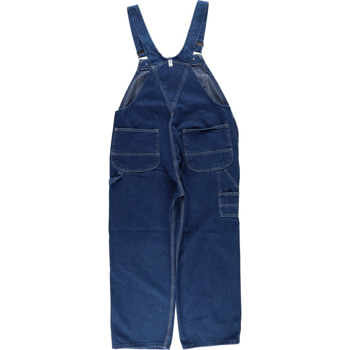90'S Key denim overalls, men's size W37 (approx.), vintage. cotton blue type Vintage Second Hand