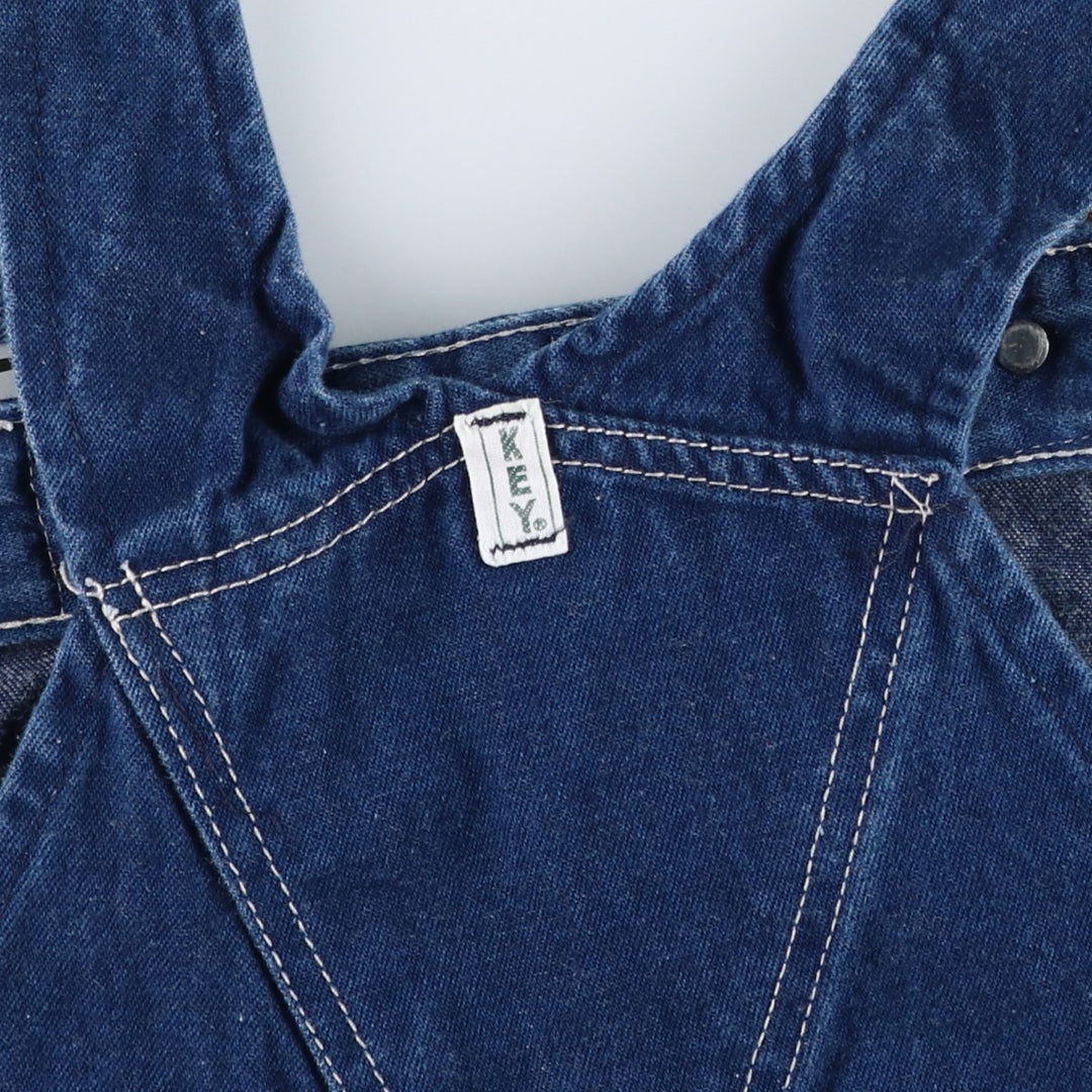 90'S Key denim overalls, men's size W37 (approx.), vintage. cotton blue type Vintage Second Hand