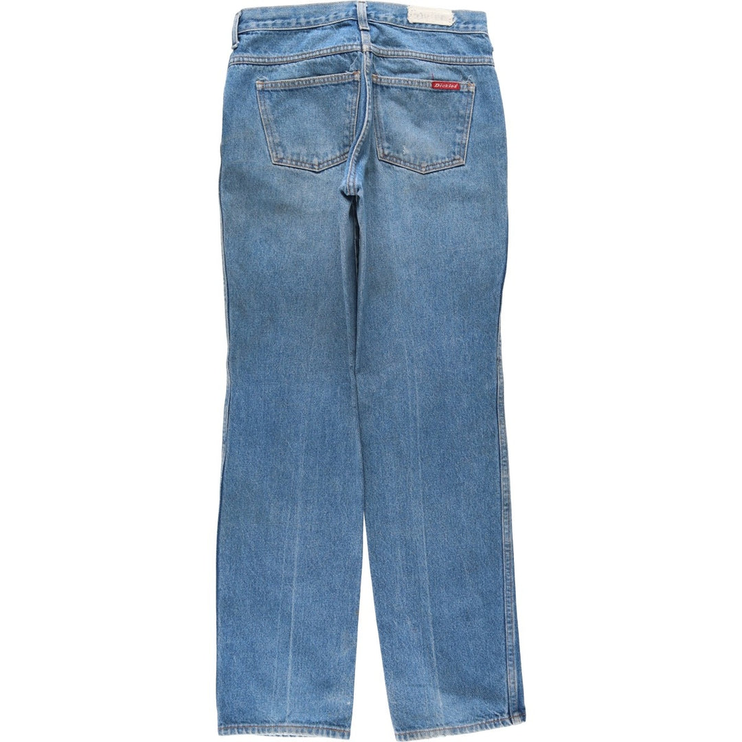 90s-era Dickies straight-leg denim pants, men's size W30 equivalent, vintage. cotton blue type Vintage Second Hand