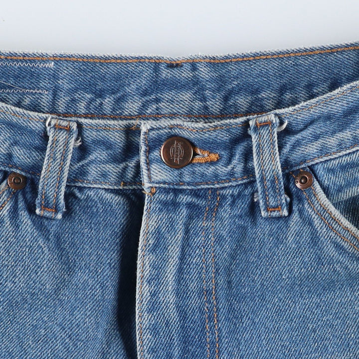 90s-era Dickies straight-leg denim pants, men's size W30 equivalent, vintage. cotton blue type Vintage Second Hand
