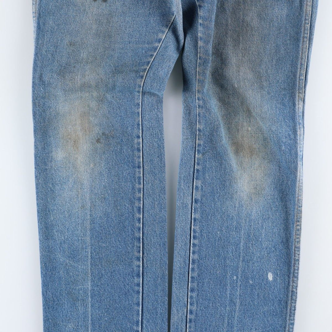90s-era Dickies straight-leg denim pants, men's size W30 equivalent, vintage. cotton blue type Vintage Second Hand