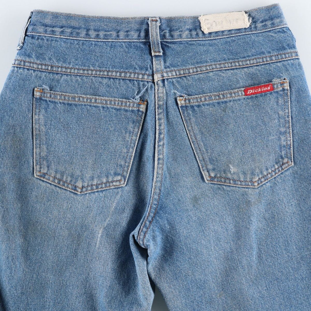 90s-era Dickies straight-leg denim pants, men's size W30 equivalent, vintage. cotton blue type Vintage Second Hand