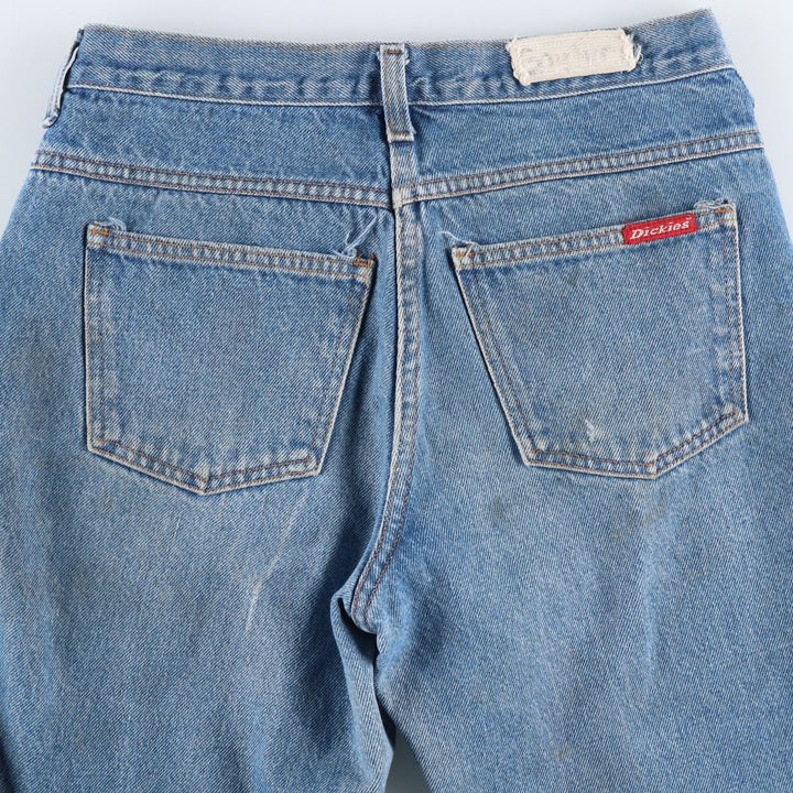 90s-era Dickies straight-leg denim pants, men's size W30 equivalent, vintage. cotton blue type Vintage Second Hand