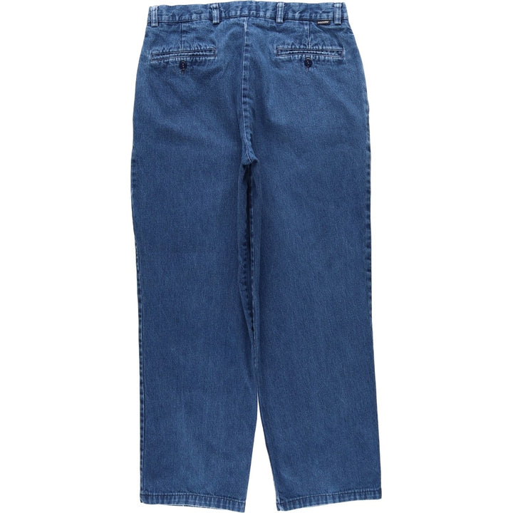 2000'S Dockers Khakis 40545-4518 Two-Pleat Tapered Denim Pants, Men's W33 (approx.) cotton navy blue type Vintage Second Hand