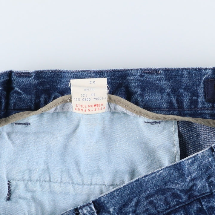 2000'S Dockers Khakis 40545-4518 Two-Pleat Tapered Denim Pants, Men's W33 (approx.) cotton navy blue type Vintage Second Hand