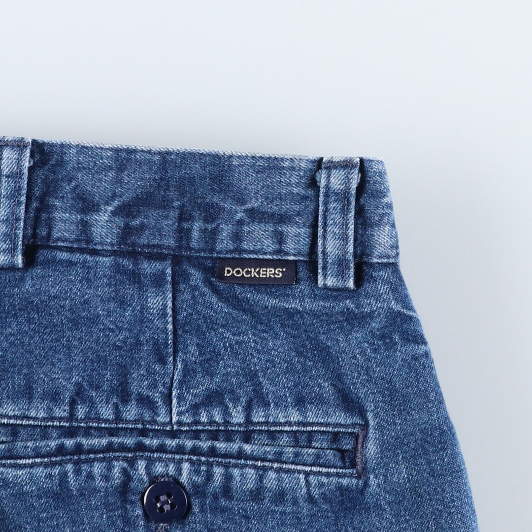 2000'S Dockers Khakis 40545-4518 Two-Pleat Tapered Denim Pants, Men's W33 (approx.) cotton navy blue type Vintage Second Hand
