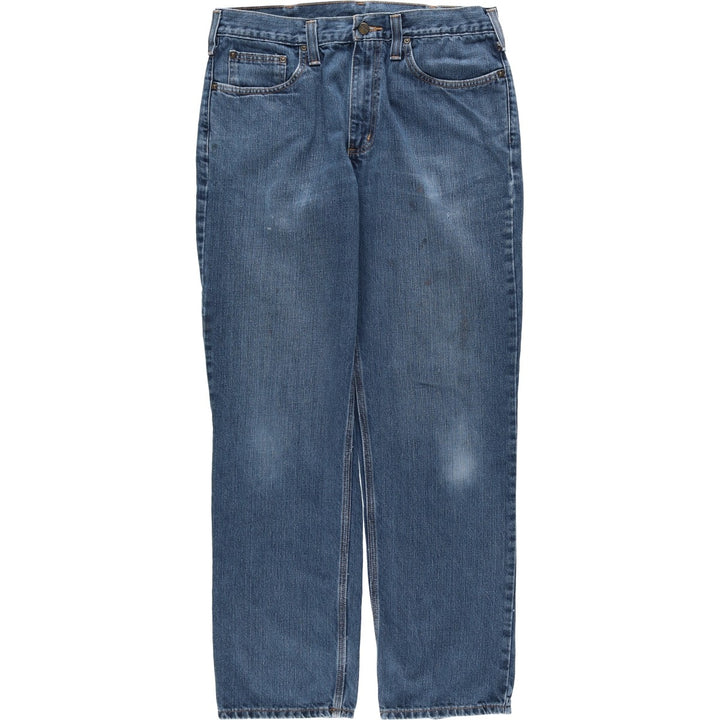 Carhartt Relaxed Fit Tapered Denim Pants for Men, W34 equivalent cotton blue type Vintage Second Hand