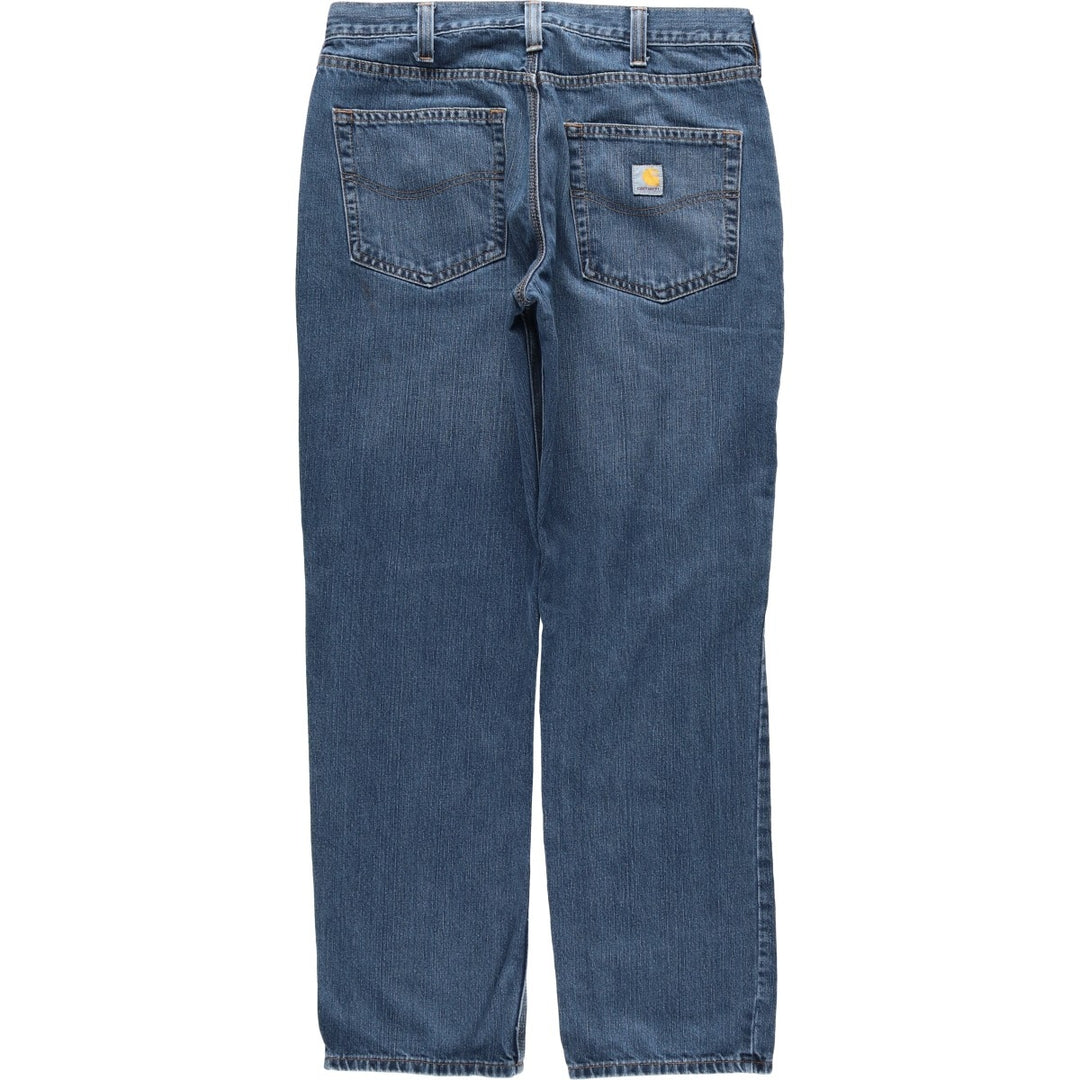 Carhartt Relaxed Fit Tapered Denim Pants for Men, W34 equivalent cotton blue type Vintage Second Hand