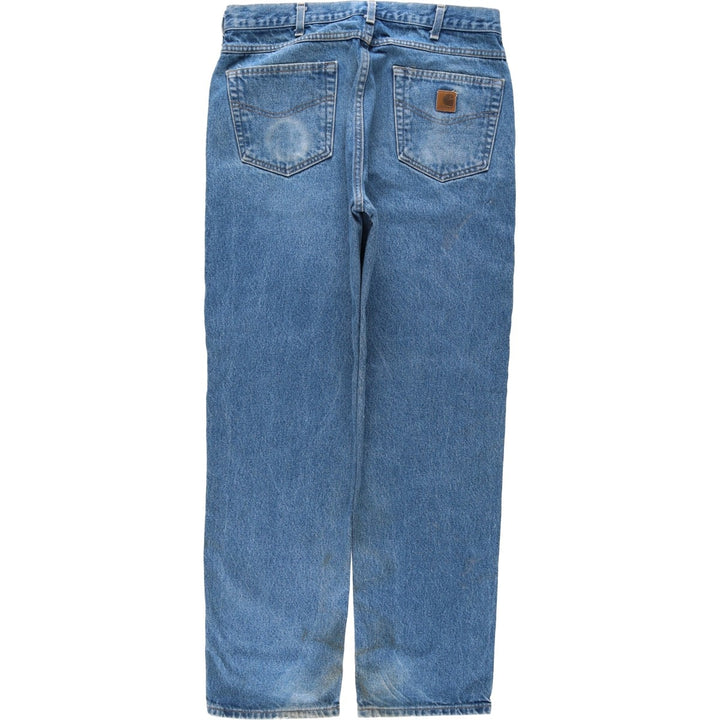 2000'S Carhartt Relaxed Fit Tapered Denim Pants, Men's Size 36 cotton blue type Vintage Second Hand