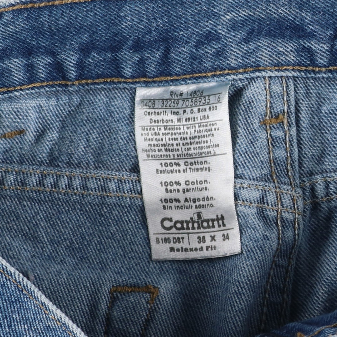 2000'S Carhartt Relaxed Fit Tapered Denim Pants, Men's Size 36 cotton blue type Vintage Second Hand