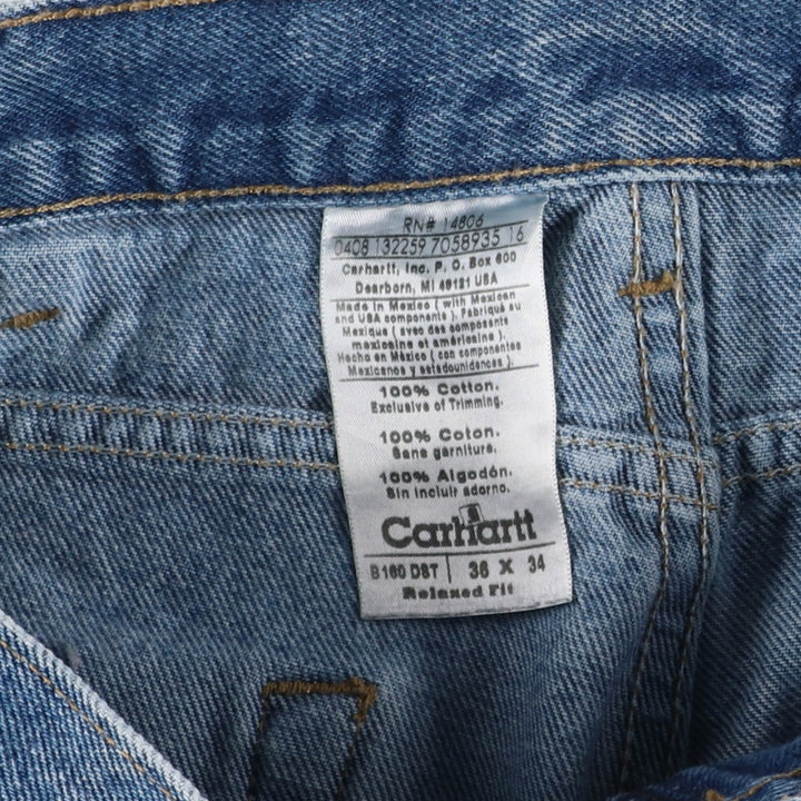 2000'S Carhartt Relaxed Fit Tapered Denim Pants, Men's Size 36 cotton blue type Vintage Second Hand