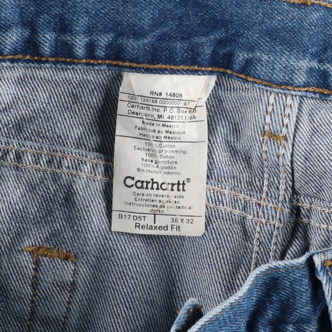 2000'S Carhartt Relaxed Fit Tapered Denim Pants, Men's Size W38 (approx.) cotton blue type Vintage Second Hand