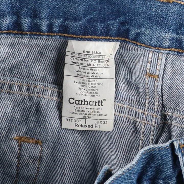 2000'S Carhartt Relaxed Fit Tapered Denim Pants, Men's Size W38 (approx.) cotton blue type Vintage Second Hand